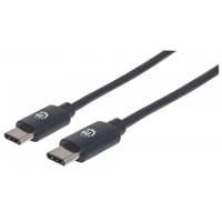 CABLE USB,MANHATTAN,354905,-C V3.1, C-C 2.0M NEGRO
