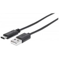 CABLE USB,MANHATTAN,354981,-C V3.1, C-A 3.0M NEGRO