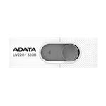 MEMORIA ADATA 32GB USB 2.0 UV220 RETRACTIL BLANCO-GRIS (AUV220-32G-RWHGY)