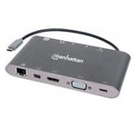 CONVERTIDOR MANHATTAN 152808 VIDEO USB-C A HDMI-DPMINI-SVGA-RJ45-3.5MM