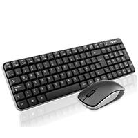 TECLADO-MOUSE COMBO GHIA INALAMBRICO COMPACTO GT4000BG - COLOR NEGRO-GRIS