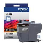 CARTUCHO BROTHER LC402BK NEGRO, RENDIMIENTO 550 PAGINAS