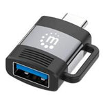 ADAPTADOR,MANHATTAN,356312, USB-C V3.2 GEN1, CM-AH, 5GBPS 3A, ALUMINIO GRIS ESPACIAL-NEGRO