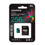 MEMORIA ADATA MICRO SDXC-SDHC 256GB UHS-I 100MB-85MB CLASE 10 V30 A2 C-ADAPTADOR (AUSDX256GUI3V30SA2-RA1)