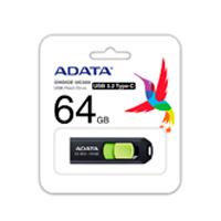 MEMORIA ADATA 64GB USB TIPO C UC300 RETRACTIL NEGRO VERDE (ACHO-UC300-64G-RBK-GN)