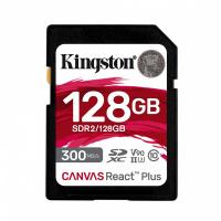 MEMORIA FLASH SD KINGSTON SDXC CANVAS REACT PLUS 128GB 300R-260W UHS-II U3 V90 (SDR-128GB)