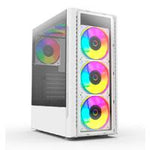 GABINETE BALAM RUSH DRAGONFLY CRYSTAL GM745 - MINI TORRE- ATX, MICRO ATX, MINI ITX - PANEL CRISTAL TEMPLADO- ILUMUMINACION RGB- METAL- BLANCO- BR-935975