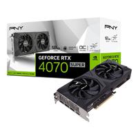 TARJETA DE VIDEO PNY GEOFORCE RTX 4070 SUPER DUAL FAN OC - 12GB GDDR6 - DP 1.4A - HDMI 2.1 - PCIE 4.0 X16 - GAMA ALTA - GAMER