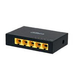 SWITCH- DAHUA- PFS3005-5GT- GIGABIT DE 5 PUERTOS NO ADMINISTRABLE- CAPA 2- 10-100-1000 BASE-T- CARCASA METALICA- SWITCHING 10G- TASA DE REENVIO DE PAQUETES 7.44 MBPS- MEMORIA BUFER DE PAQUETES 1MB- C