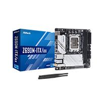 MB ASROCK Z690M ITX AX-14TH 13TH 12TH VA GEN-LGA 1700-64 GB DDR 5000MHZ-1 PCIE 5.0X16-4 SATA3-2 HYPER M.2-6 USB 3.2-2 USB C-HDMI-DISPLAYPORT-WI-FI 6E 802.11AX