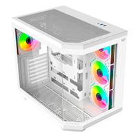 GABINETE GAMER BALAM RUSH TANK MASTER 9600TB - MEDIA TORRE - ATX - MICRO ATX - ITX - PANELES REMOVIBLES CRISTAL TEMPLADO - 4X VENTILADORES ARGB - SOPORTE PARA ENFRIAMIENTO - BLANCO - BR-938686