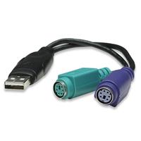 CONVERTIDOR USB,MANHATTAN,179027, A PS-2 ,2 PUERTOS TECLADO Y MOUSE