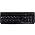 TECLADO LOGITECH K120 NEGRO ALAMBRICO USB PC - WINDOWS RESISTENTE A DERRAMES