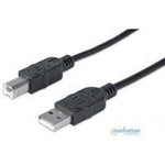 CABLE USB V2.0 MANHATTAN A-B  1.8M NEGRO 333368