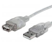 CABLE USB,MANHATTAN,340496, V2.0 EXT. 3.0M PLATA
