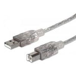 CABLE USB MANHATTAN V2.0 A-B  5.0M PLATA 345408