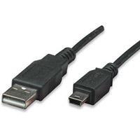 CABLE MANHATTAN USB A MACHO - MINI B MACHO 1.8M NEGRO 333375