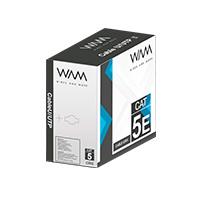 BOBINA DE CABLE WAM CAT5E UTP CCA 24 AWG 305 MTS COLOR GRIS 