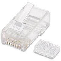 PLUG RJ45 CAT6 SOLIDO BOTE 100PZAS ORO 15-MICRAS INTELLINET 503006