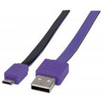 CABLE USB MANHATTAN V2.0 A-MICRO B 1.0M PLANO NEGRO-MORADO 391368