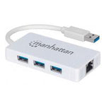 HUB MANHATTAN GIGABIT USB V3.0 + HUB 3 PTOS MH 507578