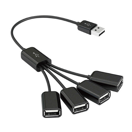 HUB USB VORAGO CON EXTENSION 4 PUERTOS 2.0 (PULPO) 1 MT NEGRO HU-101